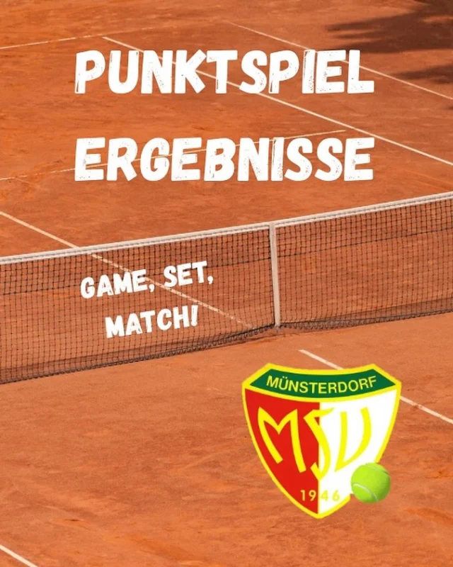 Am Freitag, den 9. Mai trat unsere U18 gegen den TV Fortuna Glückstadt an – leider endete das Heimspiel mit 0:3. Kopf hoch, Jungs!

*Achtung:*
Die Spiele der Herren 50 und Damen 40 vom Wochenende wurden verlegt!
Die neuen Termine findest du im Kalender auf unserer Homepage.

#msvtennis #heimspiel #jugendtennis #punktspiel #tennissaison2025 #münsterdorf #spielverlegung